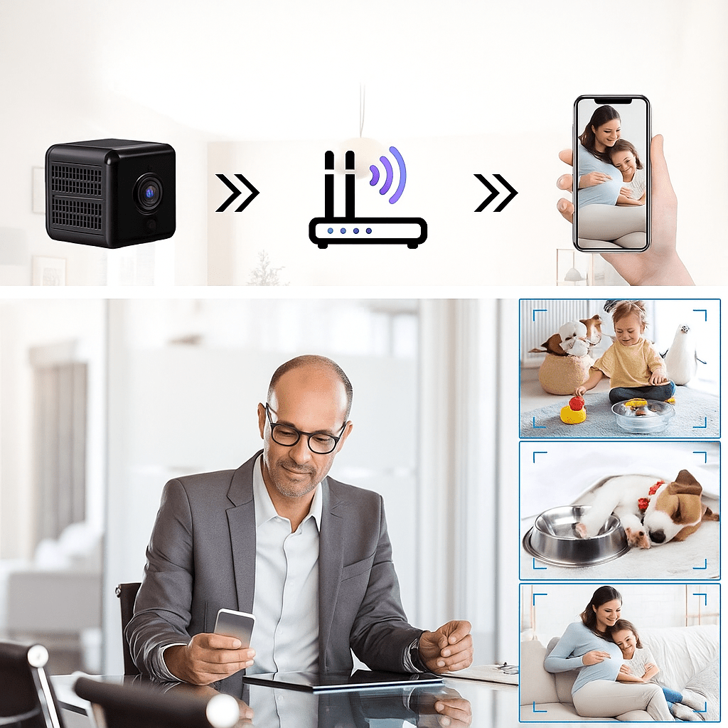 Cámara de Seguridad WiFi Mini con Visión Nocturna - VyFlair