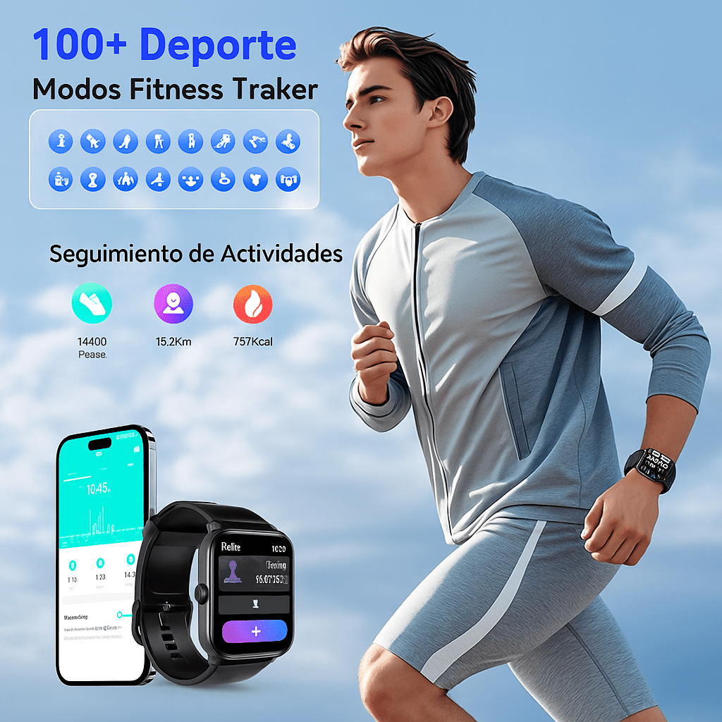 Reloj Inteligente Monitoreo Glucosa No Invasivo Salud - VyFlair