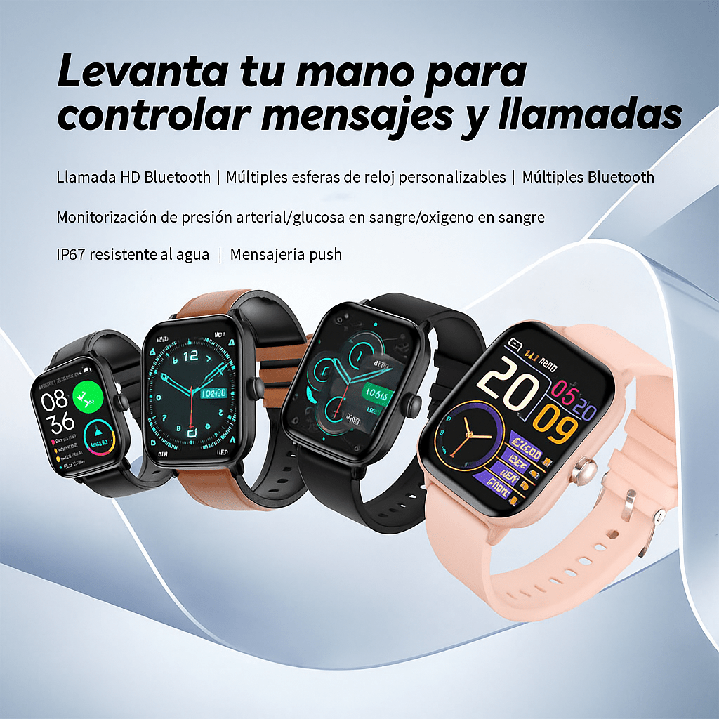 Reloj Inteligente Monitoreo Glucosa No Invasivo Salud - VyFlair