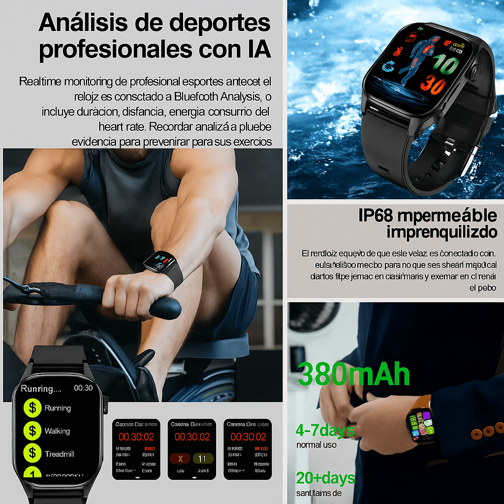 Reloj Salud Inteligente para Adultos Mayores con SOS - VyFlair