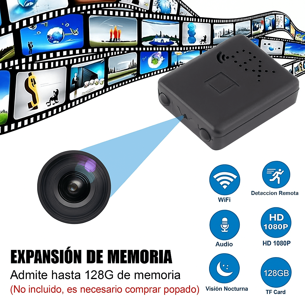 Mini Cámara Oculta Inalámbrica WiFi HD - VyFlair