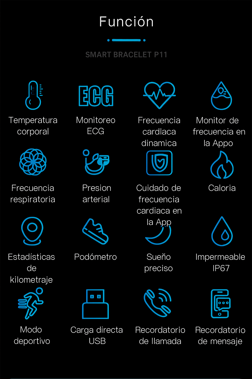 Vyflair | Pulsera Inteligente EKG Presión Arterial Mujer - VyFlair