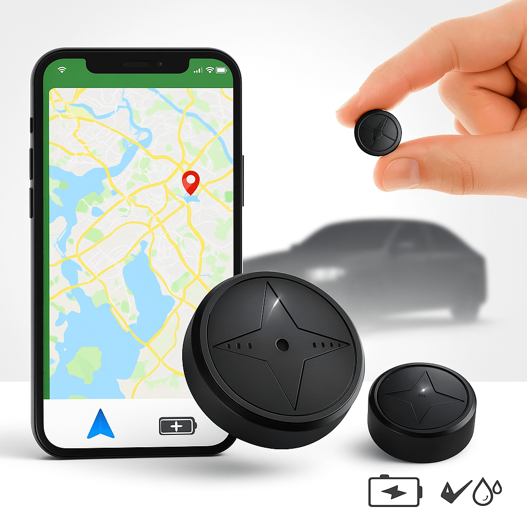 Rastreador GPS Magnético para Vehículos – Seguimiento en Tiempo Real, Impermeable y de Larga Duración