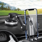 Soporte para Teléfono Auto | Ventosa Fuerte | Rotación 360° | Control de Una Mano