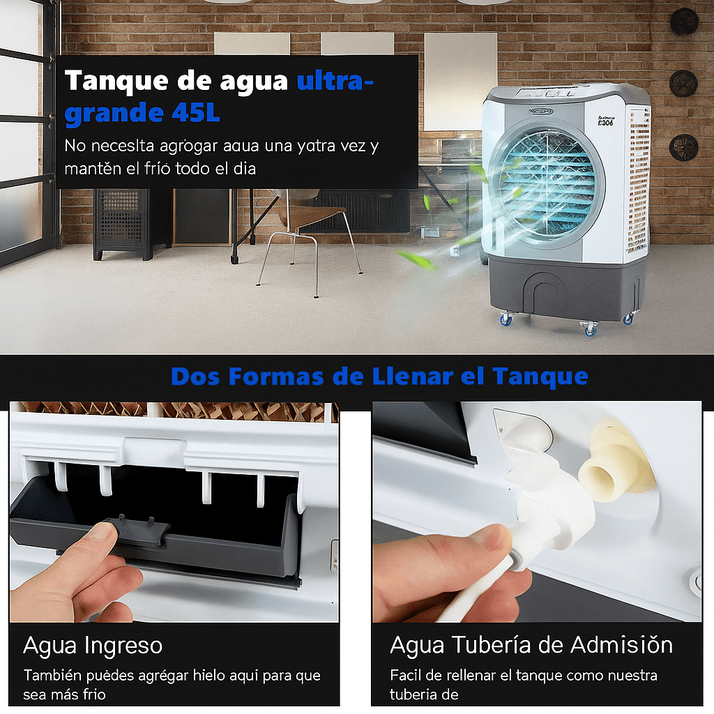 Enfriador Evaporativo Industrial 4 en 1 45L - VyFlair