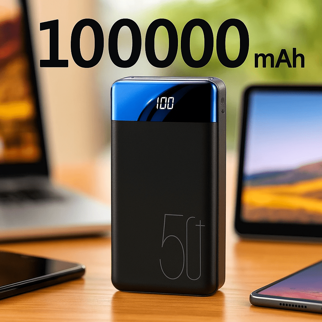 Banco de Energía 100,000mAh Carga Súper Rápida - VyFlair