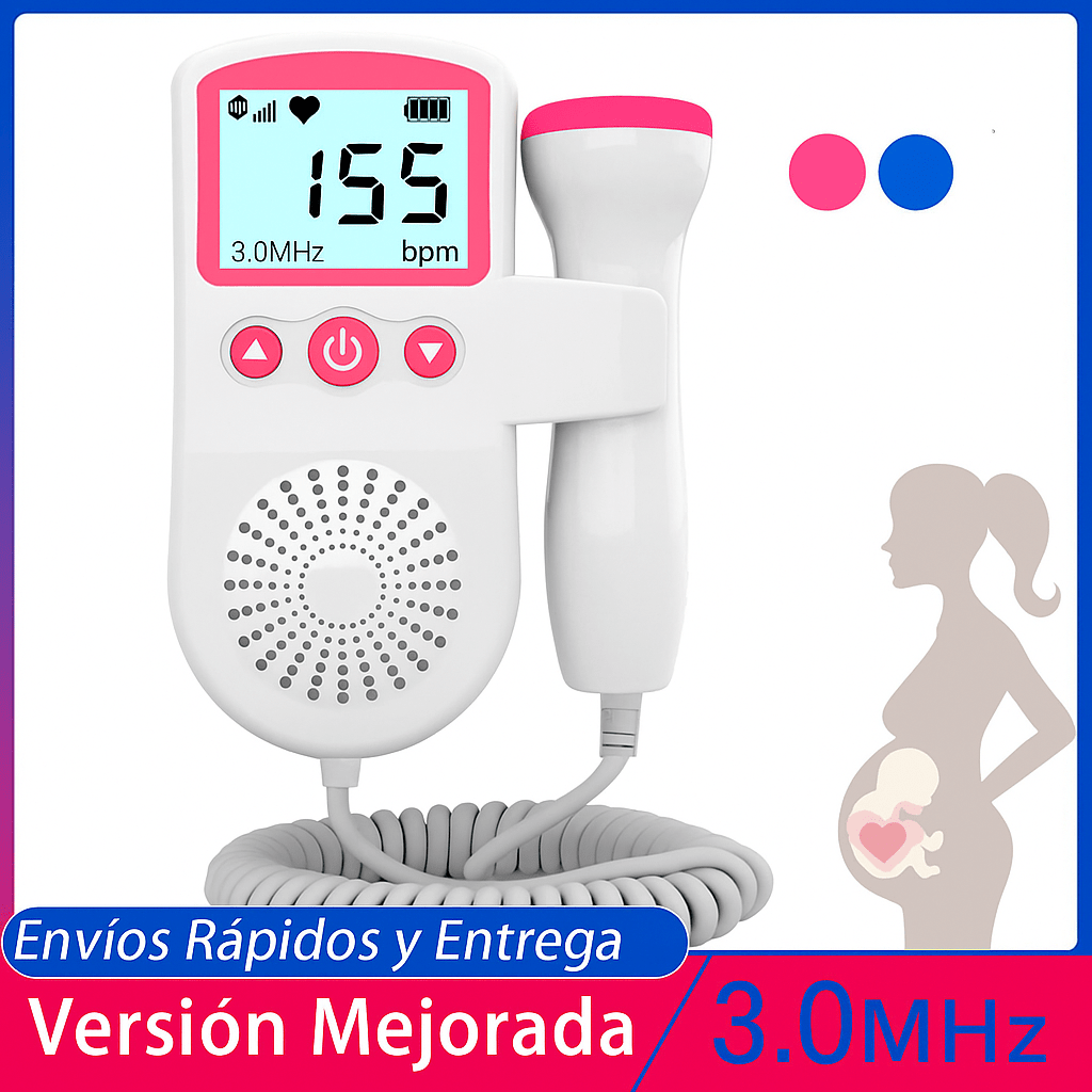 Doppler Fetal Portátil con Pantalla y Altavoz - VyFlair