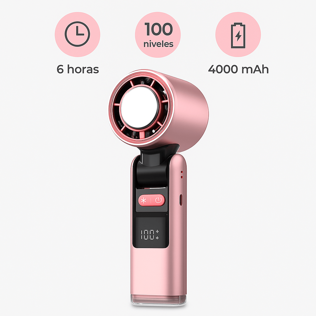 Ventilador de Mano Cooliox Mini Plegable 4000mAh - VyFlair