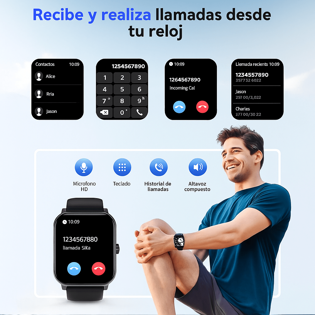 Reloj Inteligente Monitoreo Glucosa No Invasivo Salud - VyFlair