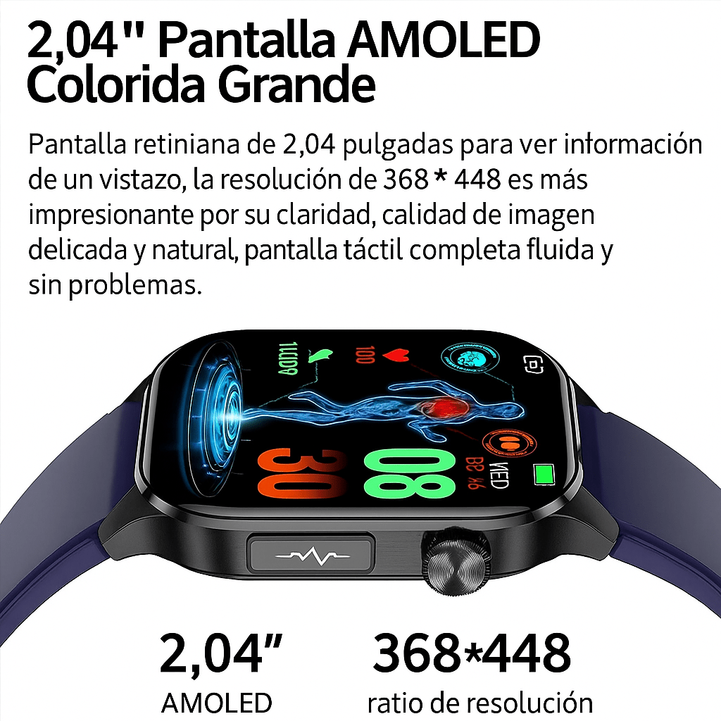 Reloj Salud Inteligente para Adultos Mayores con SOS - VyFlair