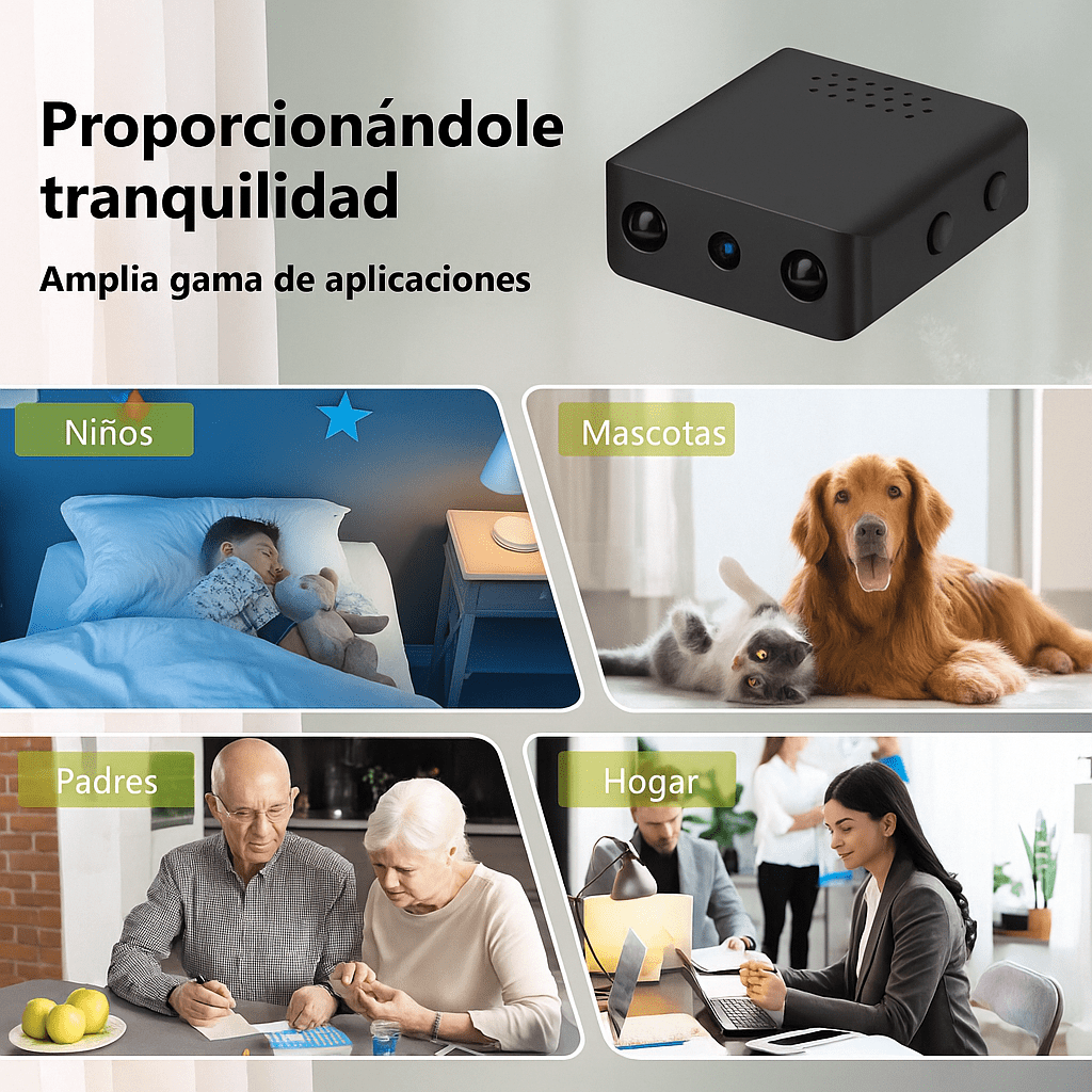 Cámara de Video Micro HD con Audio y Visión Nocturna - VyFlair