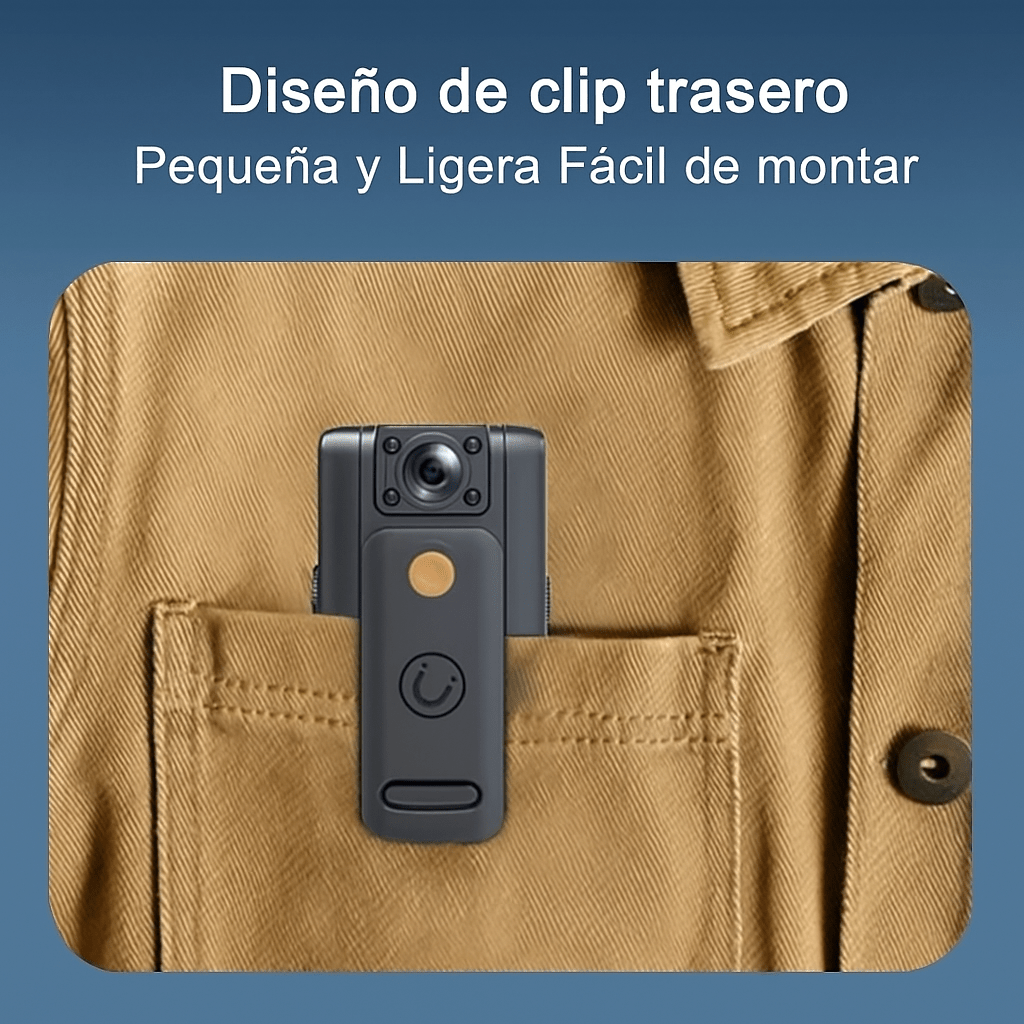 Cámara Corporal 180° Profesional con Visión Nocturna - VyFlair