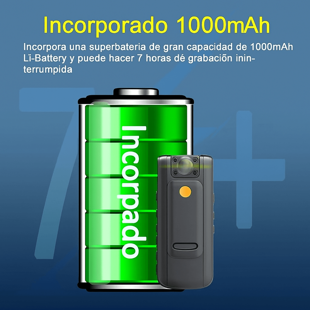 Cámara Corporal 180° Profesional con Visión Nocturna - VyFlair