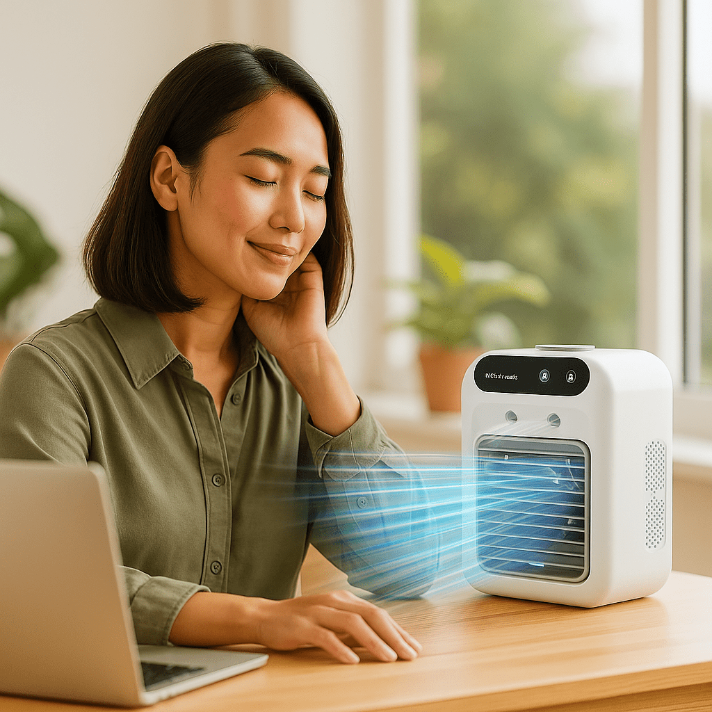 Ventilador Portátil Mini con Enfriamiento por Agua - VyFlair
