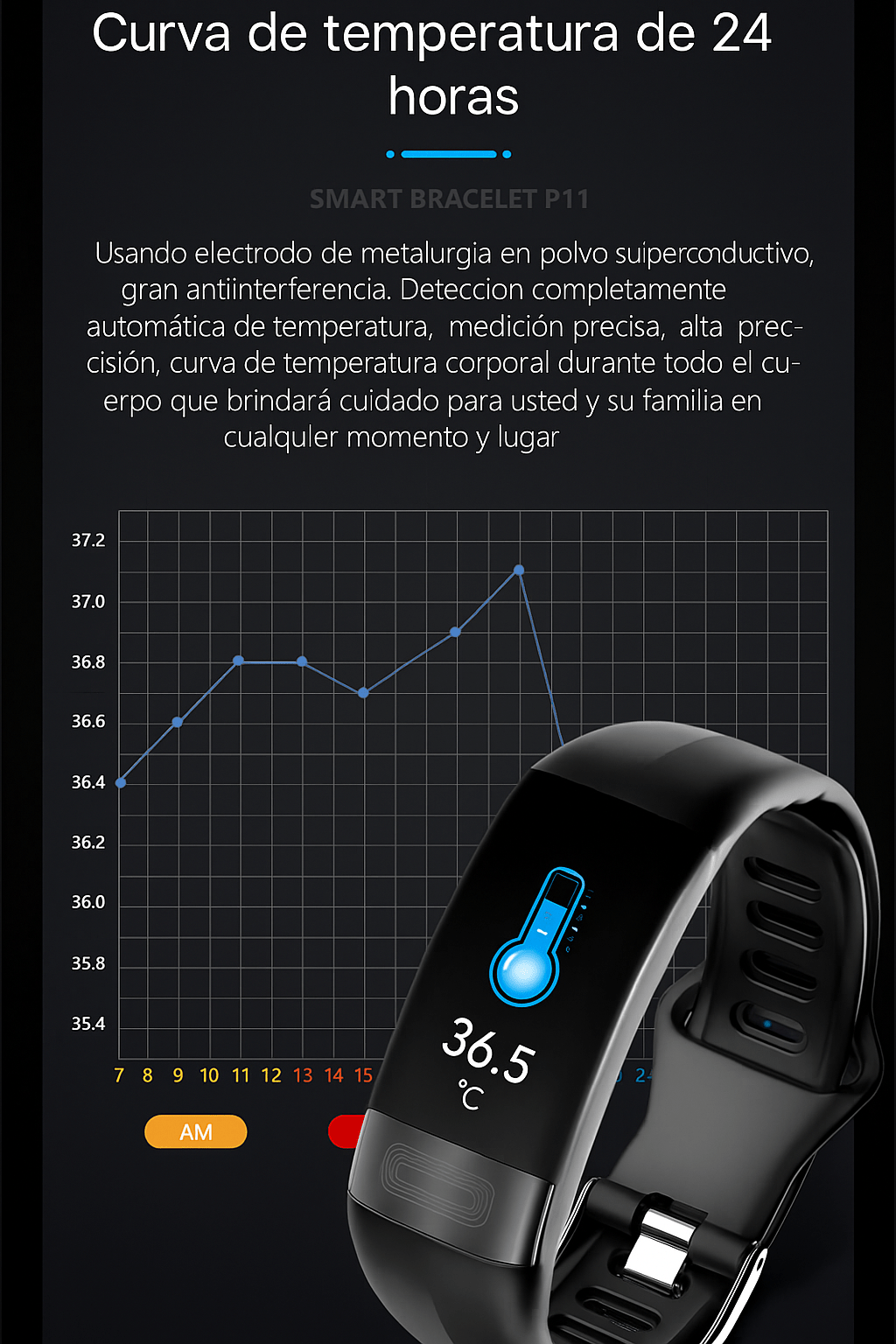 Vyflair | Pulsera Inteligente EKG Presión Arterial Mujer - VyFlair