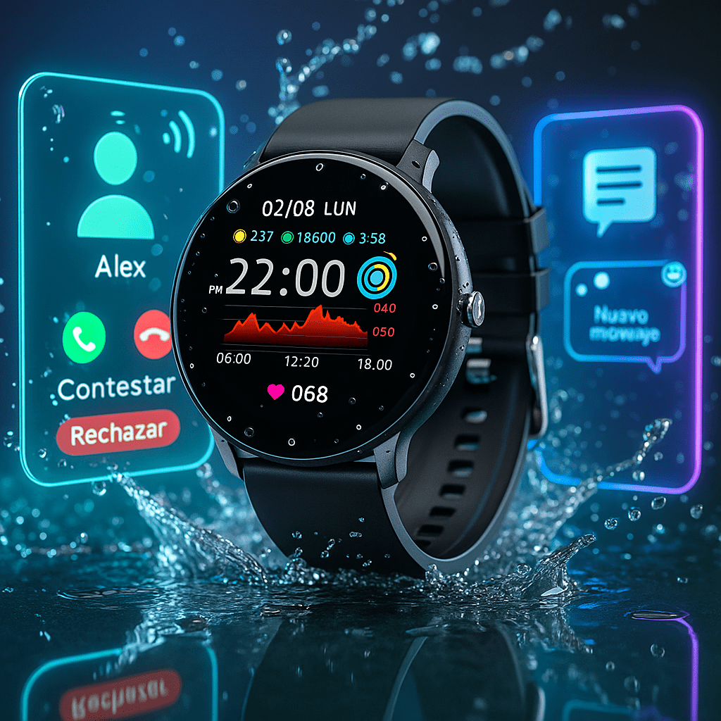 Smartwatch PulseTrack Slim Impermeable y Ultraligero - VyFlair