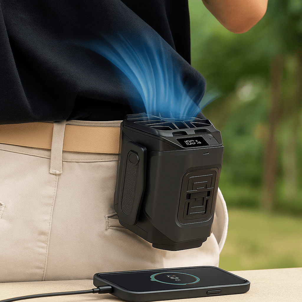 Ventilador de Cintura Portátil 20000mAh con Linterna - VyFlair