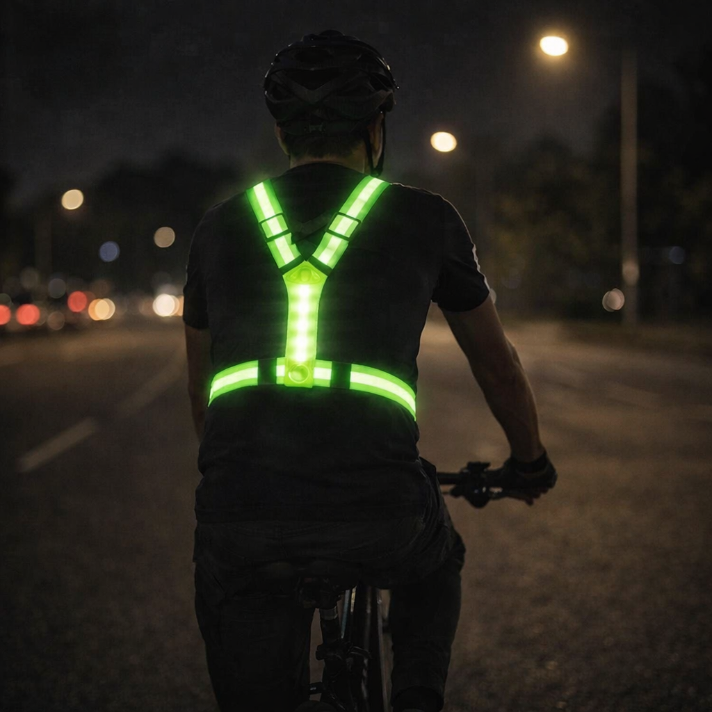 Chaleco LED | Recargable USB, alta visibilidad | Running, ciclismo, senderismo