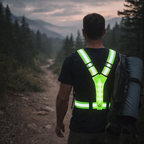 Chaleco LED | Recargable USB, alta visibilidad | Running, ciclismo, senderismo