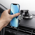 Soporte para Teléfono de Auto GripTech | Fuerte Succión | Rotación 360° | Uso con Una Mano