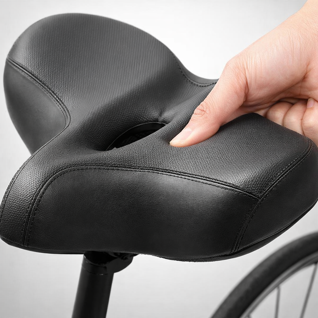 Sillín de Bicicleta | Cómodo, Ergonómico | Extra Ancho, Transpirable