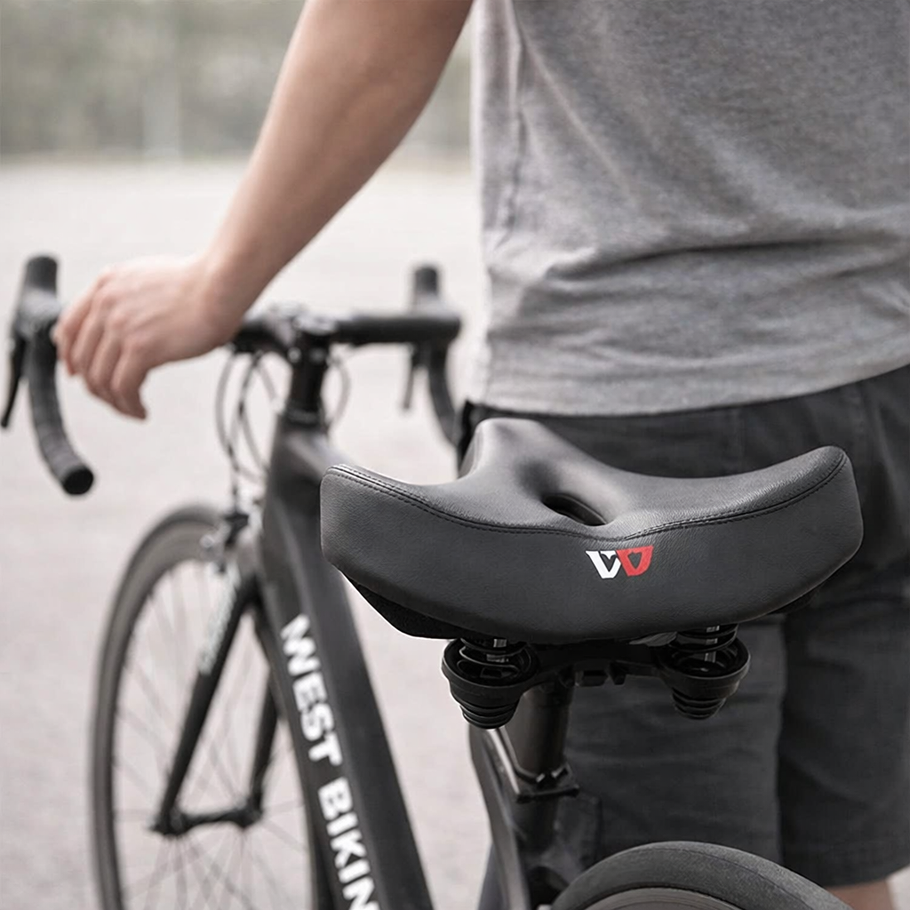Sillín de Bicicleta | Cómodo, Ergonómico | Extra Ancho, Transpirable