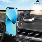 Soporte para Teléfono Auto | Ventosa Fuerte | Rotación 360° | Control de Una Mano