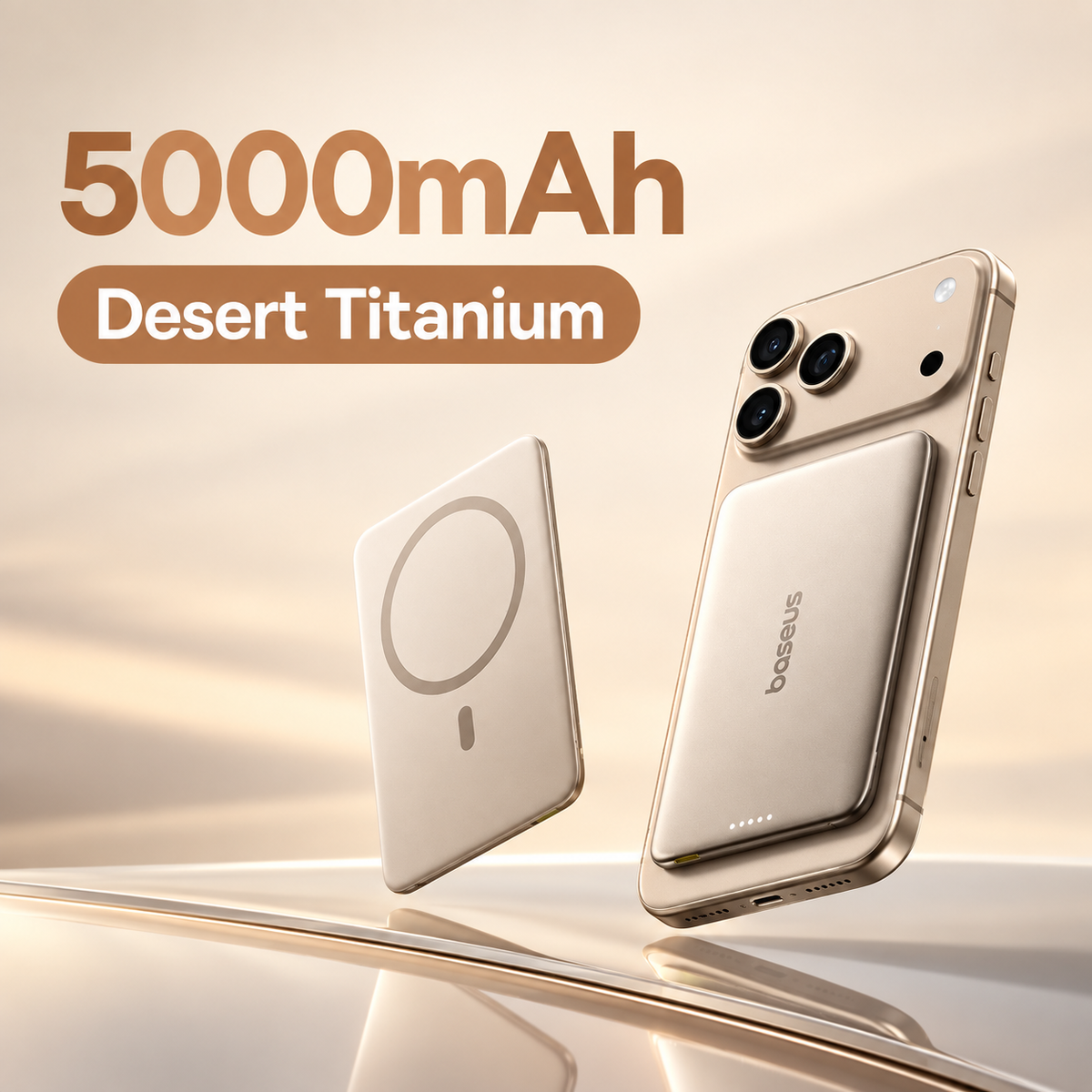 Batería Portátil Magnética 5000mAh | Carga Inalámbrica 15W, Delgada | Compatible iPhone Samsung