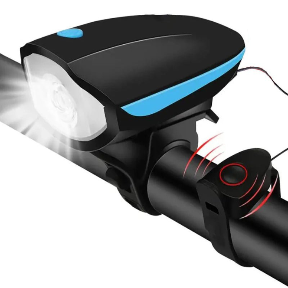 Luz bicicleta | 3 en 1, LED recargable | Bocina, alta visibilidad