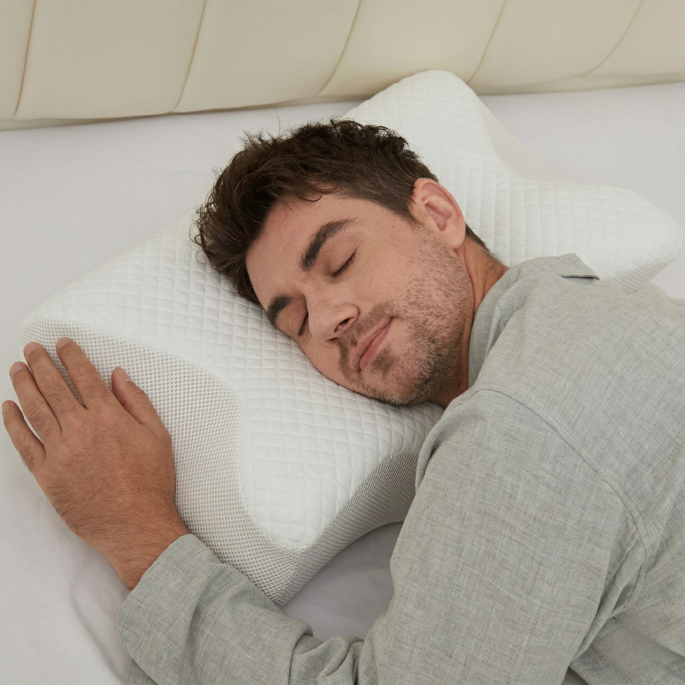 Almohada para apnea del sueño | Ergonómica, viscoelástica | Antironquido