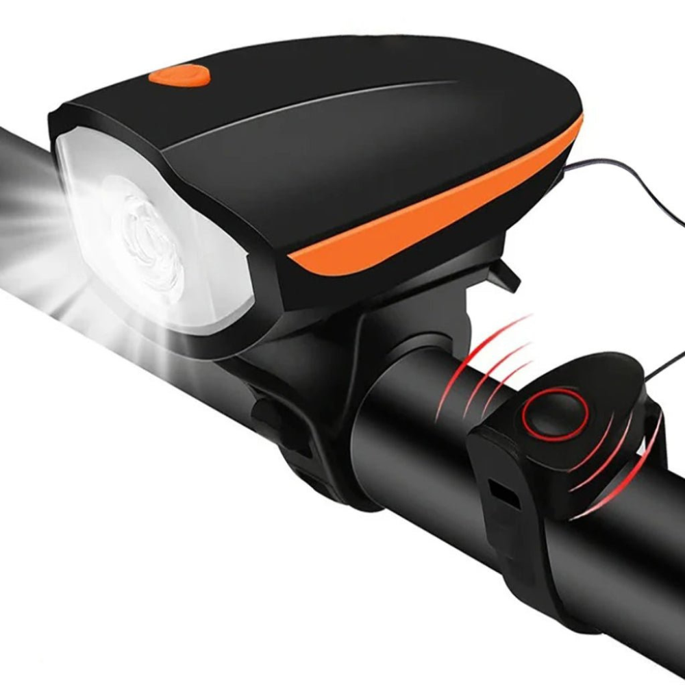 Luz bicicleta | 3 en 1, LED recargable | Bocina, alta visibilidad