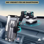 Soporte para Teléfono Auto | Ventosa Fuerte | Rotación 360° | Control de Una Mano