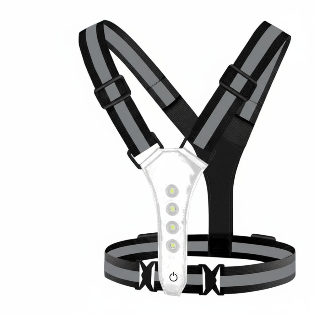 Chaleco LED | Recargable USB, alta visibilidad | Running, ciclismo, senderismo