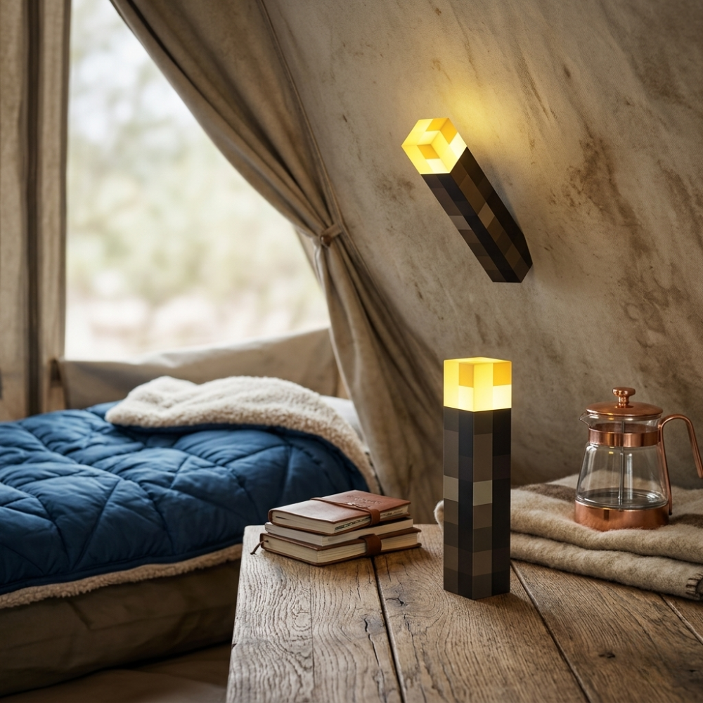 Lámpara de pared tipo antorcha | Estilo brownstone, luz cálida | Decorativa