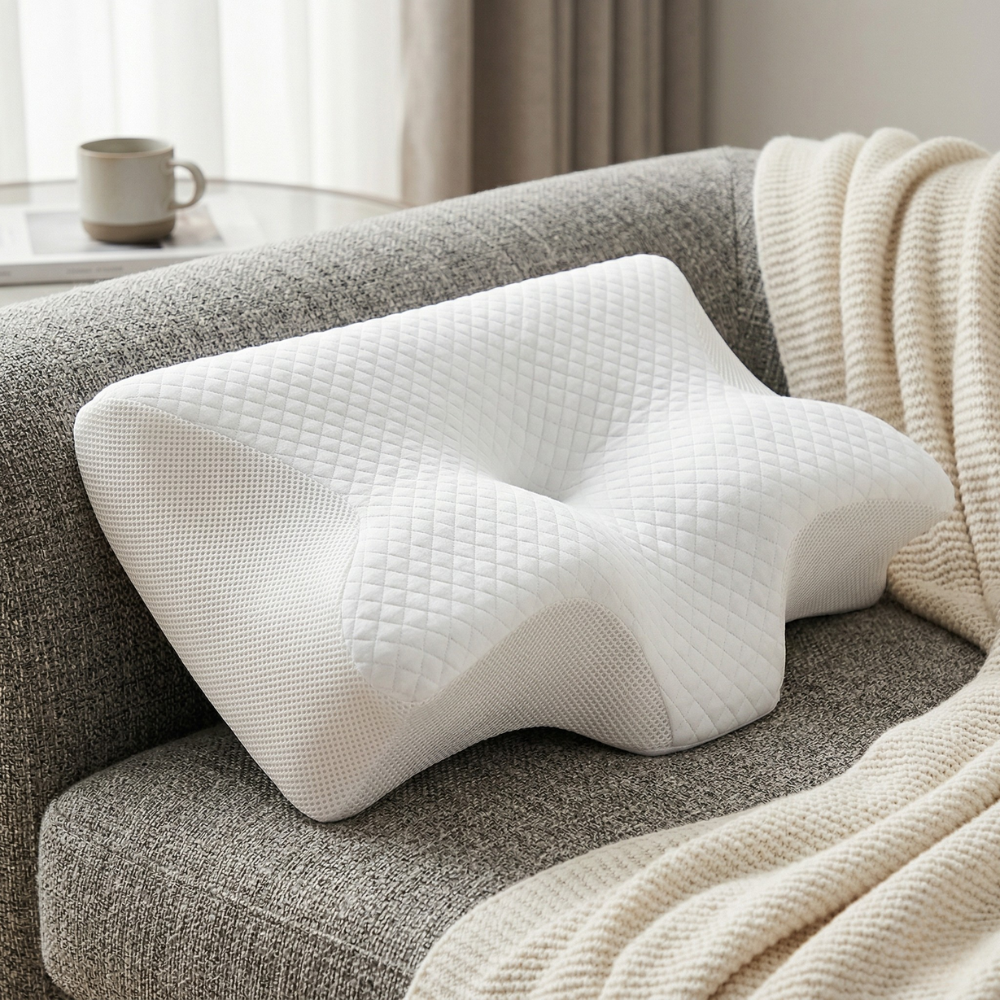 Almohada para apnea del sueño | Ergonómica, viscoelástica | Antironquido