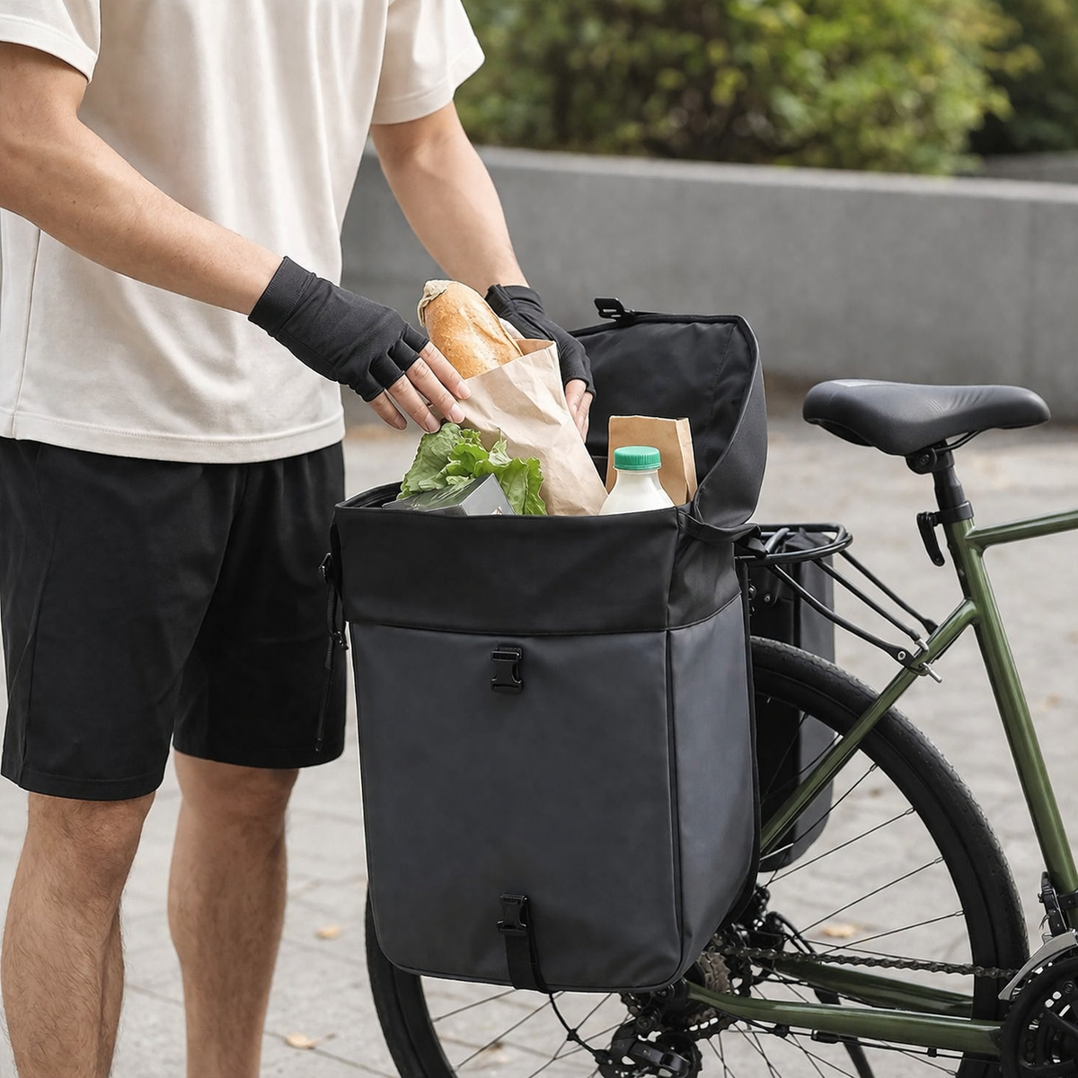 Bolsa bicicleta trasera | Impermeable, gran capacidad | Resistente, portaequipajes