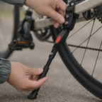 Soporte bicicleta | Ajustable, pata lateral | Resistente, estable