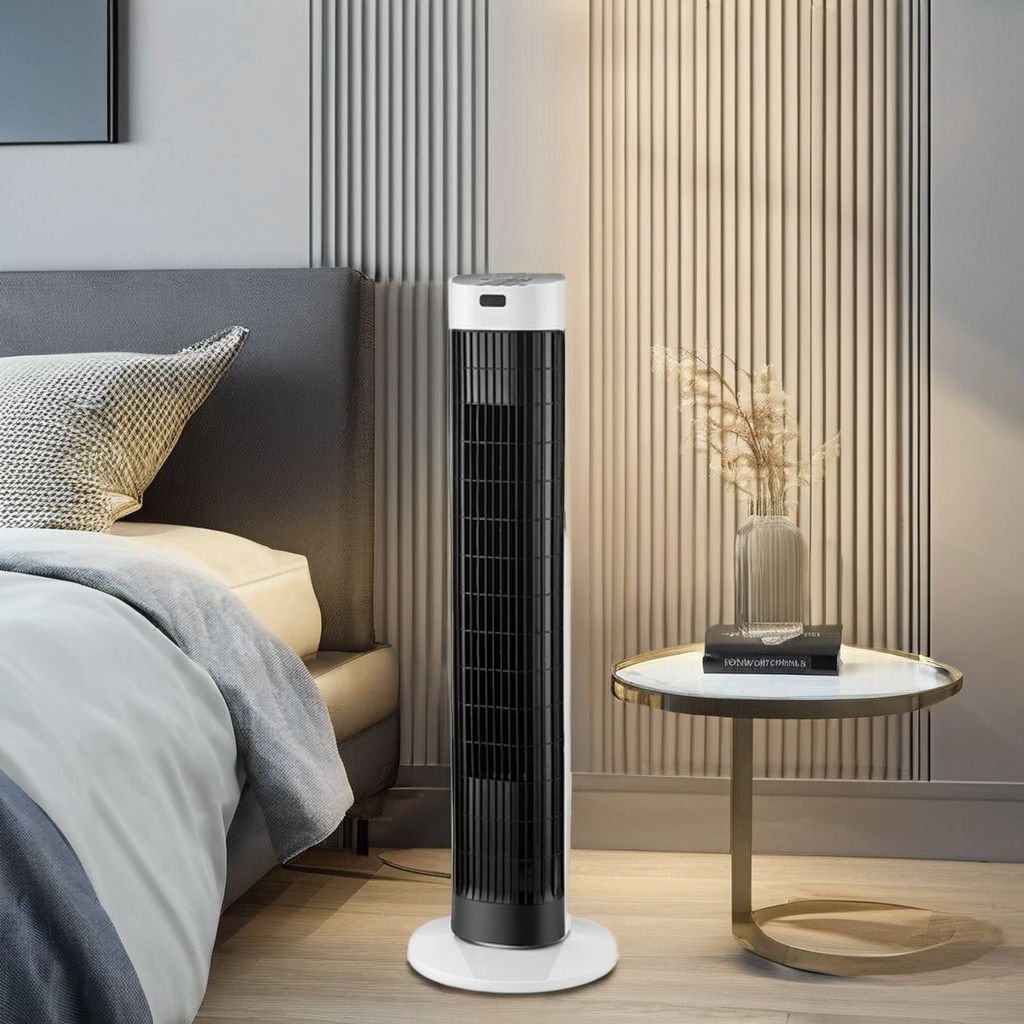 Ventilador Sin Aspas Quiet 35W – Torre Oscilante 28" – Enfriamiento Seguro - VyFlair
