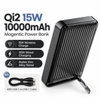 Batería Portátil Qi2 10000mAh | Carga Inalámbrica 15W, PD 30W | Soporte Plegable
