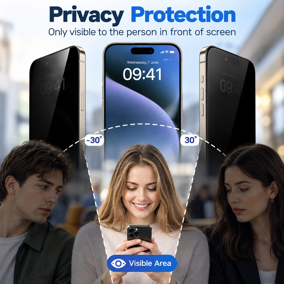 Protector de Pantalla iPhone | Vidrio Templado, Privacidad | iPhone 15 a 18 Pro Max