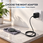 Bezdrátová nabíječka MagSafe | Magnetická pro iPhone 12 až 18 | Rychlé nabíjení 15W