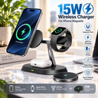 3-in-1 Wireless Charger | MagSafe for iPhone, Apple Watch, AirPods | 15W