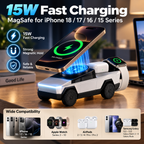 3-in-1 Wireless Charger | Fast Charging, Magnetic | iPhone, AirPods, Samsung
