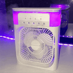 Mini Ventilador de Niebla de Hielo 2 en 1 Portátil