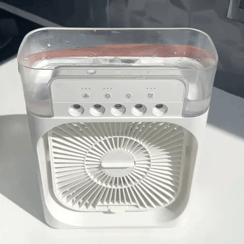 Mini Ventilador de Niebla de Hielo 2 en 1 Portátil