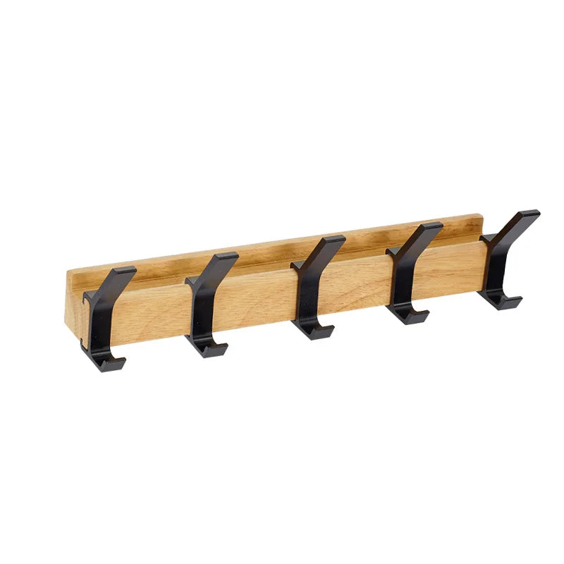 Perchero de pared | Diseño nórdico, negro | Madera, aluminio