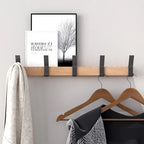 Perchero de pared | Diseño nórdico, negro | Madera, aluminio
