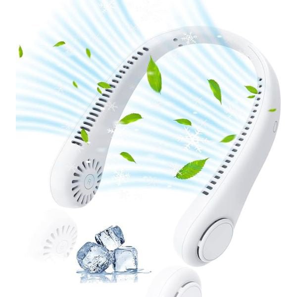 Ventilador de Cuello Inalámbrico 360° Portátil Silencioso - VyFlair