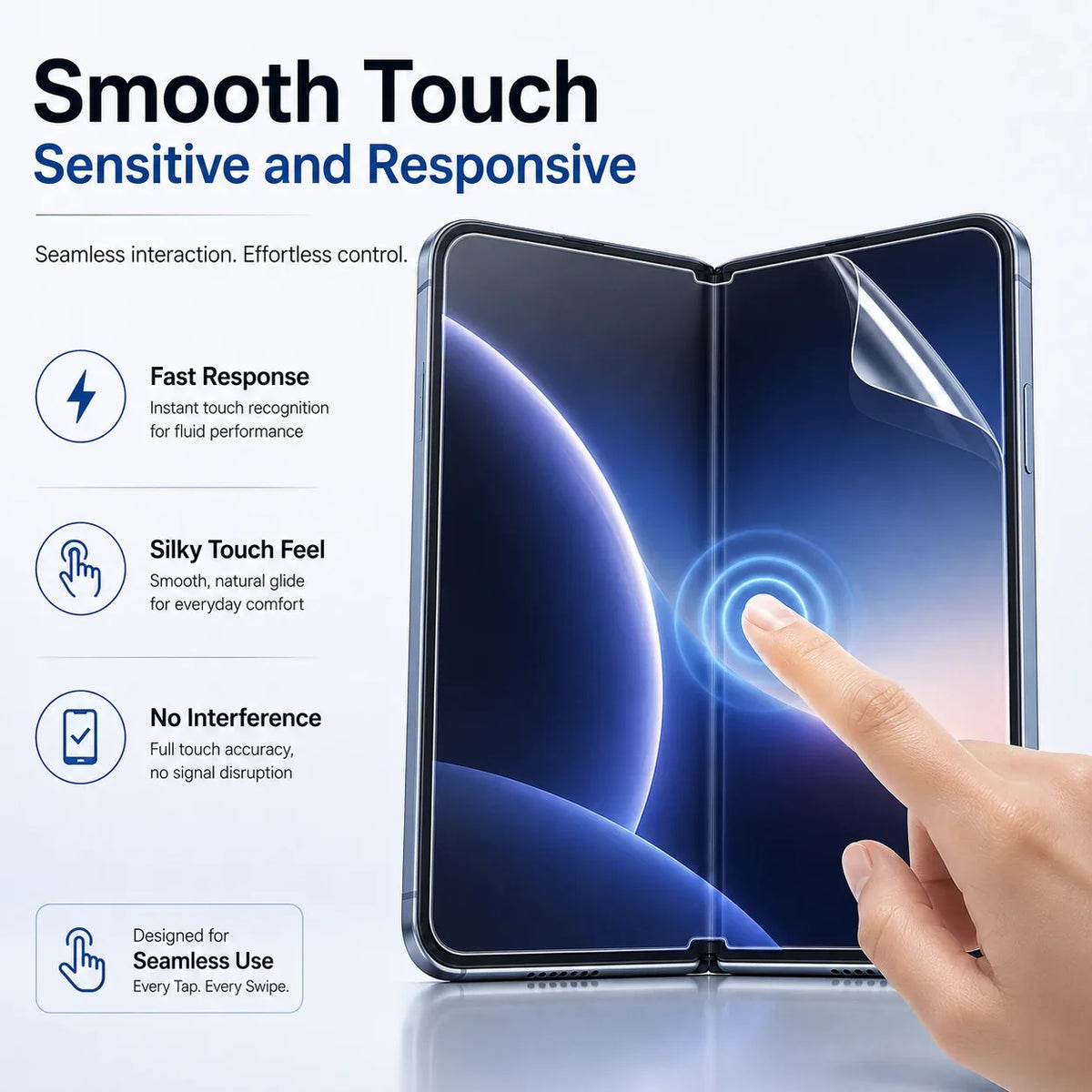 Protector de Pantalla Hidrogel iPhone | Cobertura Total, Suave | Pack 3 Unidades