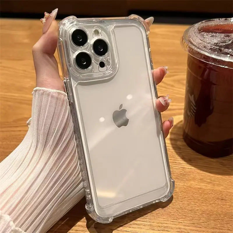 Funda iPhone Transparente | Doble Capa, Antigolpes, Airbag | 7 a 18 Pro Max